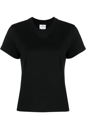 Courrèges T-shirt en coton à logo brodé