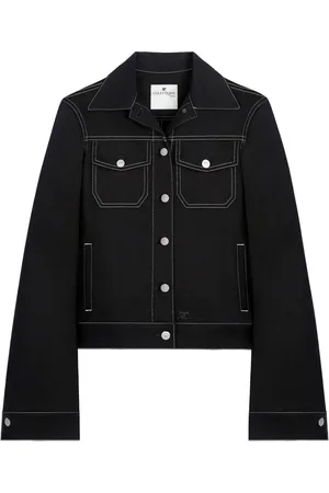 Courrèges Veste en jean à coutures contrastantes