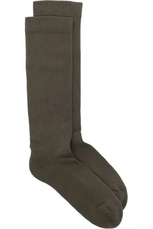 Rick Owens Chaussettes Luxor à logo intarsia