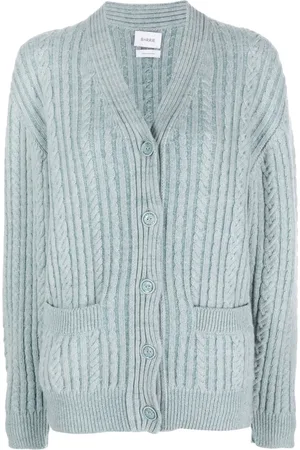 Barrie Cardigan en maille torsadée à col v