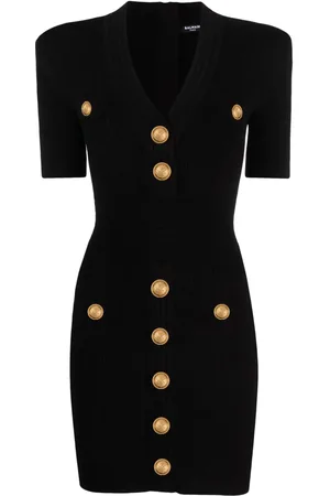Balmain Robe en maille à coupe courte
