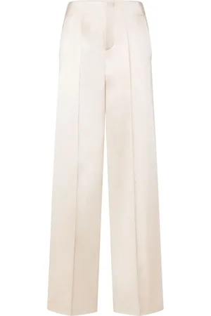 Serafini Pantalon en satin à coupe droite