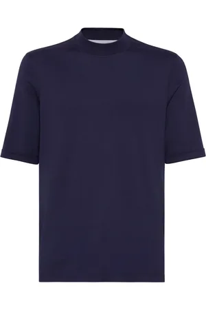 Brunello Cucinelli T-shirt en coton à col montant