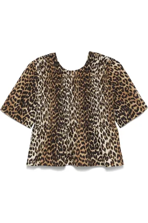 Ganni Blouse imprimée à fronces