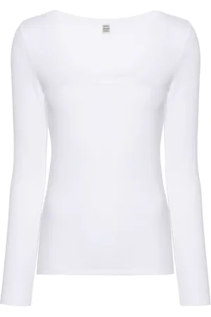 Totême T-shirt nervuré à encolure ronde