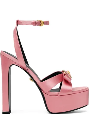 VERSACE Sandales Gianni Ribbon 140 mm en satin