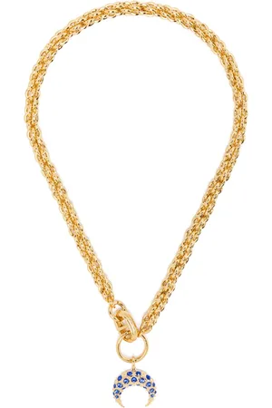 Marine Serre Moon-pendant necklace