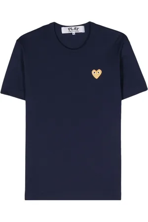 Comme des Garçons T-shirt en coton à patch cœur