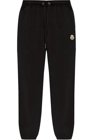 Moncler Pantalon de jogging en coton à patch logo