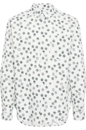 Maison Kitsuné Chemise en coton à imprimé graphique
