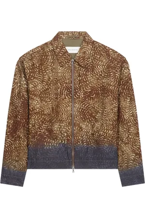 DRIES VAN NOTEN Veste bomber à imprimé graphique