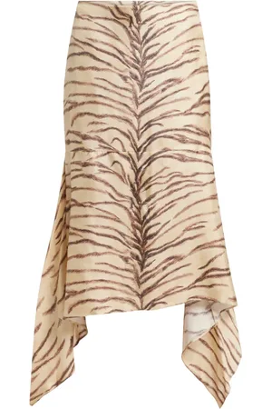 Stella McCartney Jupe mi-longue à imprimé tigré