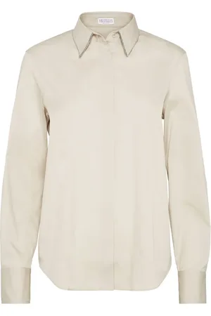 Brunello Cucinelli Chemise à ornements métalliques