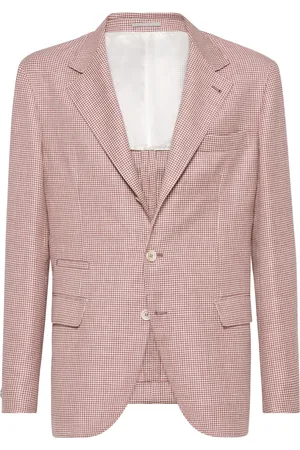 Brunello Cucinelli Blazer à motif pied-de-poule