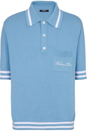 Balmain Polo en maille à logo brodé