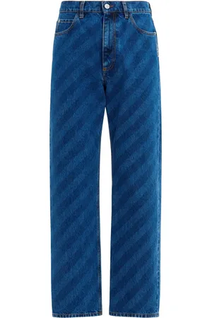 Marni Jean à rayures diagonales