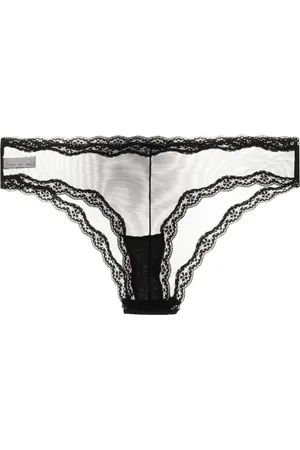 FLEUR DU MAL Bas de bikini en tulle à effet de transparence