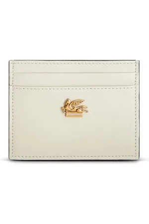 Etro Porte-cartes en cuir à plaque logo