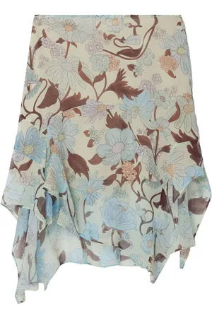 Stella McCartney Jupe en soie à imprimé Lady Garden