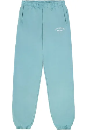 Sporty & Rich Pantalon de jogging en coton à logo imprimé