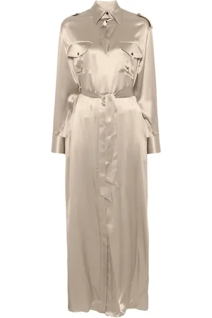 Kiton Robe en soie à coupe longue
