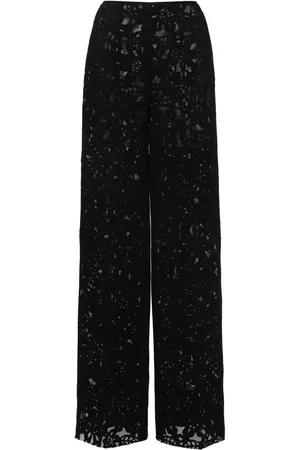 Atu Body Couture Pantalon droit en résille fleurie