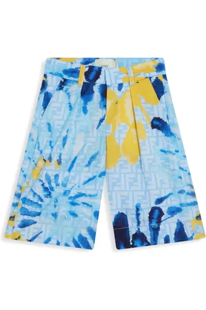 Fendi Short en coton à imprimé tie-dye