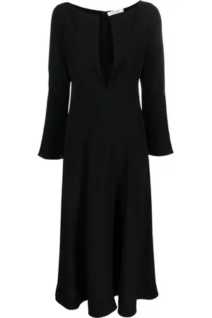 Dorothee Schumacher Robe évasée en soie à col v