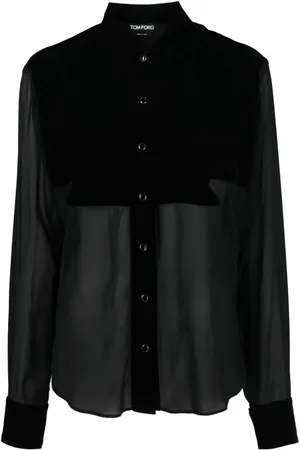 Tom Ford Chemise en soie à empiècements