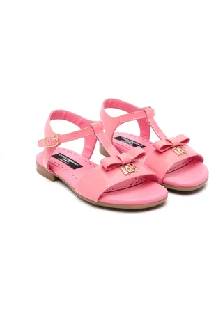 Dolce & Gabbana Sandales en cuir verni à détail de nœud