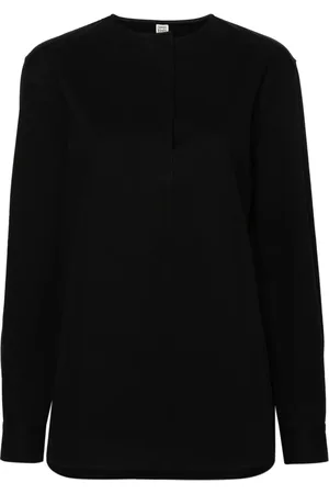 Totême Chemise en serge à design sans col