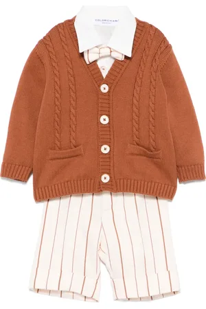 COLORICHIARI Ensemble haut-short à rayures