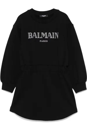 Balmain Robe à logo imprimé