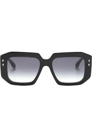 Isabel Marant Lunettes de soleil carrées à logo imprimé
