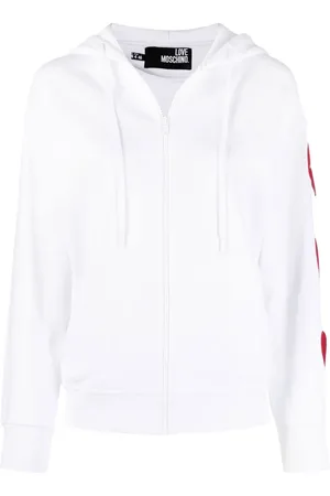 Moschino Hoodie zippé à patch cœur