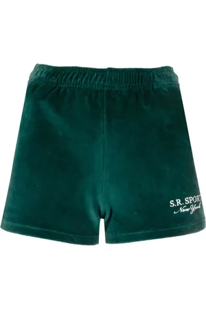 Sporty & Rich Short en velours à logo brodé