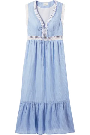 Claudie Pierlot Robe longue à bords brodés