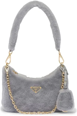 Prada Mini sac Re-Edition en peau lainée