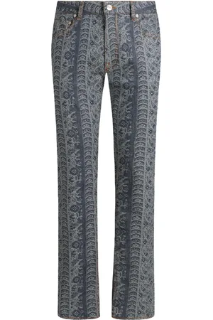 Etro Jean à motif cachemire en jacquard