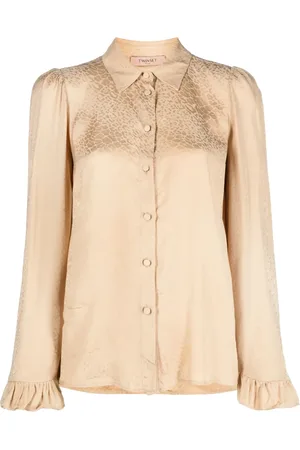 Twin-Set Chemise volantée à imprimé animalier