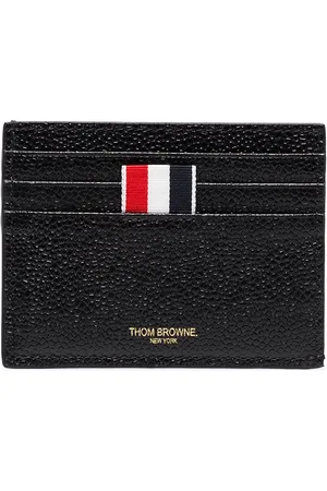 Thom Browne Porte-cartes en cuir grainé