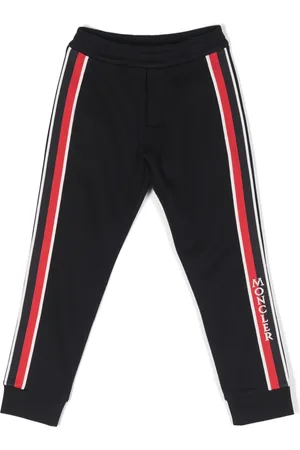 Moncler Pantalon de jogging en coton à bande logo