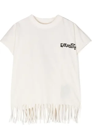 MARCELO BURLON T-shirt Sunset Cross à franges