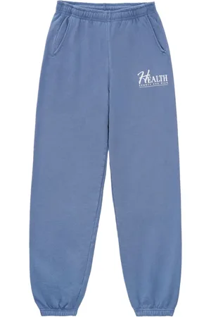 Sporty & Rich Pantalon de jogging en coton à slogan imprimé