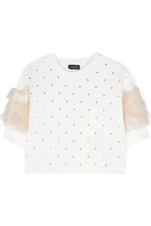 MONNALISA T-shirt à bords en tulle