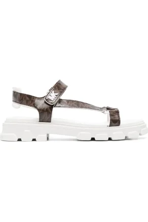 Michael Kors Sandales en cuir à motif monogrammé