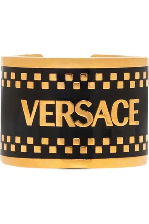 VERSACE Bague 90s Vintage à logo gravé
