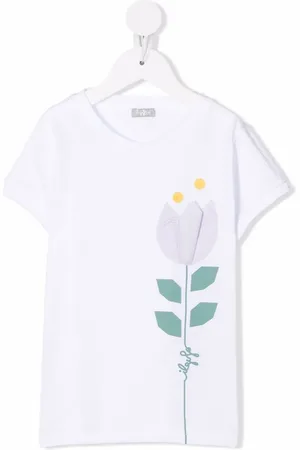 Il gufo T-shirt à fleurs
