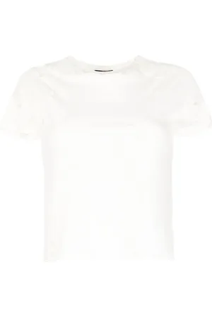 Cynthia Rowley T-shirt en coton à détails perforés