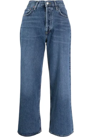 AGOLDE Jean crop à taille haute